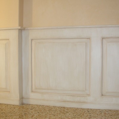 patina anticata su legno villa privata Montechia di Crosara (VR)